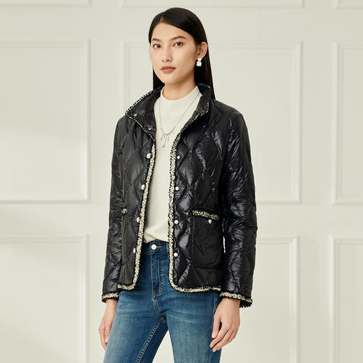 EITIE爱特爱冬季新款白鸭绒气质修身羽绒服外套6811504 商品图2