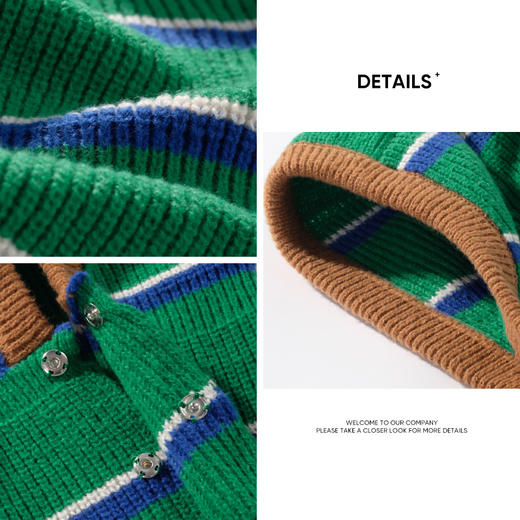 「5款配色！儿童成人均有」韩版秋冬宽松条纹针织拉法帽子 女保暖一体围脖毛线套头帽护耳撞色配饰 商品图3