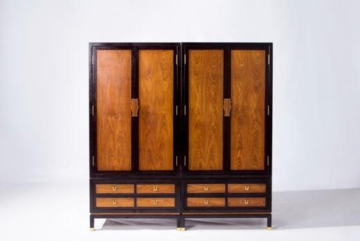 苏梨家具 满庭芳系列 中式家具柜 卧室衣柜（左+右） 商品图0