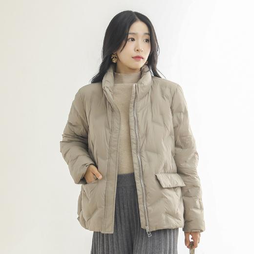 「5款配色！2022秋冬新款」柔菇菇羽绒服 韩版短款90白鸭绒压胶宽松外套上衣 商品图3