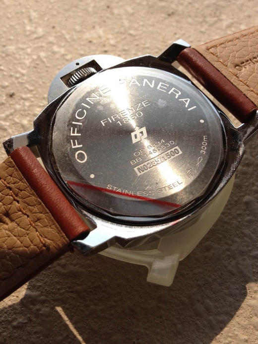 （沛005）XF沛纳海PAM 00005 系列：LUMINOR款式：手动机械,6497避震：Incabloc避震动力储备：56小时，男士手表，皮表带，密底 商品图12