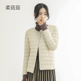 「十色可选！2022秋冬新款」柔菇菇系列轻薄羽绒服女内胆V领圆领90绒外套上衣