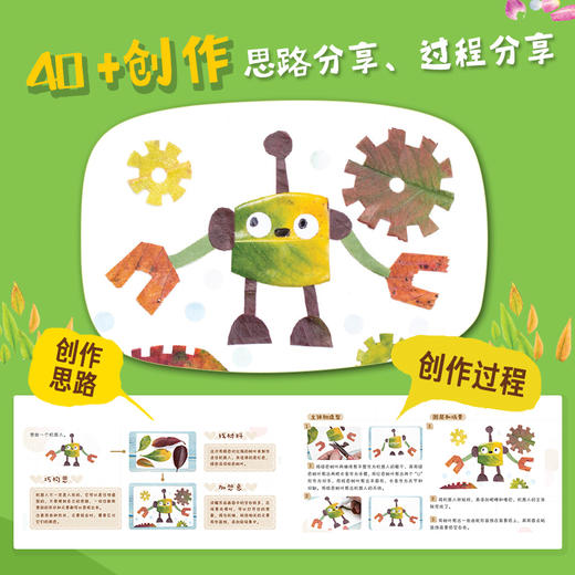 奇思妙想树叶画 一学就会的创意植物手工 儿童趣味小手工diy 亲子活动手工 幼儿园小学益智 提高专注力 美育美术美劳课 商品图3
