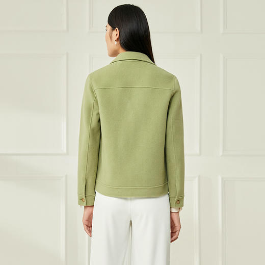 EITIE爱特爱新款翻领纯色羊毛短外套6803509 商品图3