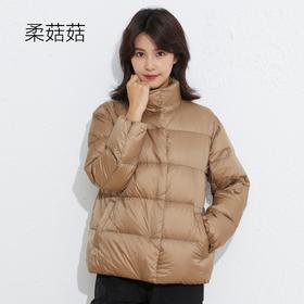 「5款配色！2022秋冬新款」柔菇菇羽绒服 韩版短款90白鸭绒面包服外套上衣