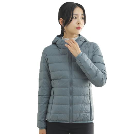 「12款配色！2022秋冬新款」柔菇菇轻薄羽绒服女 连帽短款90白鸭绒外套上衣 商品图4