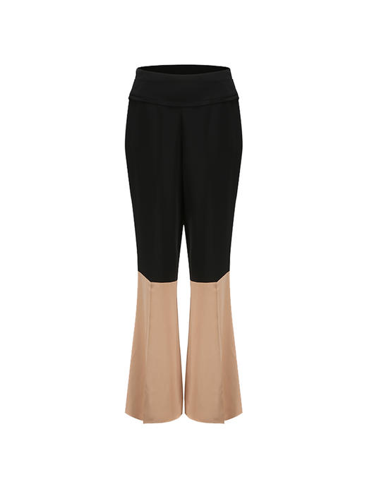 【阿尔卑斯】撞色拼接设计高腰喇叭裤/230006 商品图4