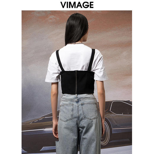 VIMAGE纬漫纪秋冬新品简约百搭小上衣V1813413 商品图3