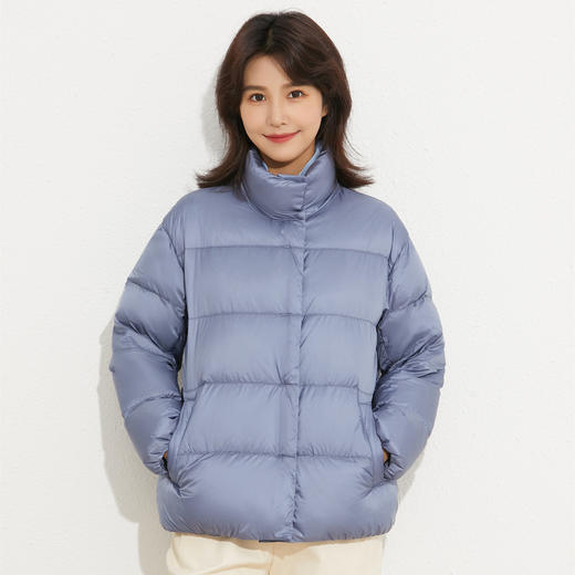 「5款配色！2022秋冬新款」柔菇菇羽绒服 韩版短款90白鸭绒面包服外套上衣 商品图1