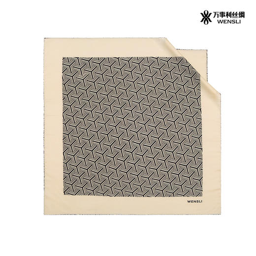 双面印花丝羊毛围巾-锁清秋 商品图3