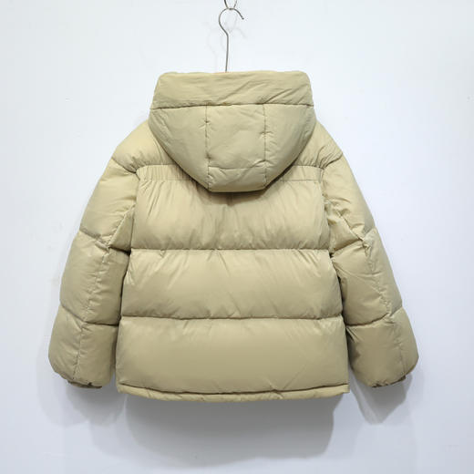 「两款配色！2022秋冬新款」柔菇菇羽绒服女 纯色加厚连帽简约大口袋面包服宽松外套上衣 商品图3