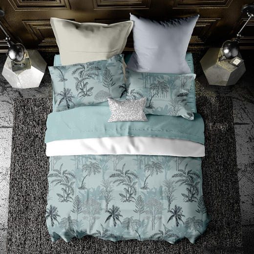 梦洁家纺  纯棉印花四件套 床上用品- 槿木 商品图0