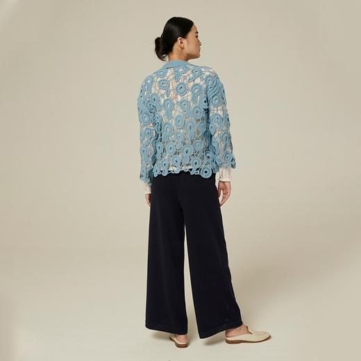 大V领手钩针织羊绒外套 SJF94W225K 商品图3