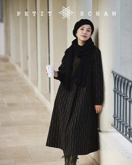 PETIT SCHAN小闪 CLO#135 metasequoia 水杉 秋冬款羊毛圆领A型设计款连衣裙 商品图2