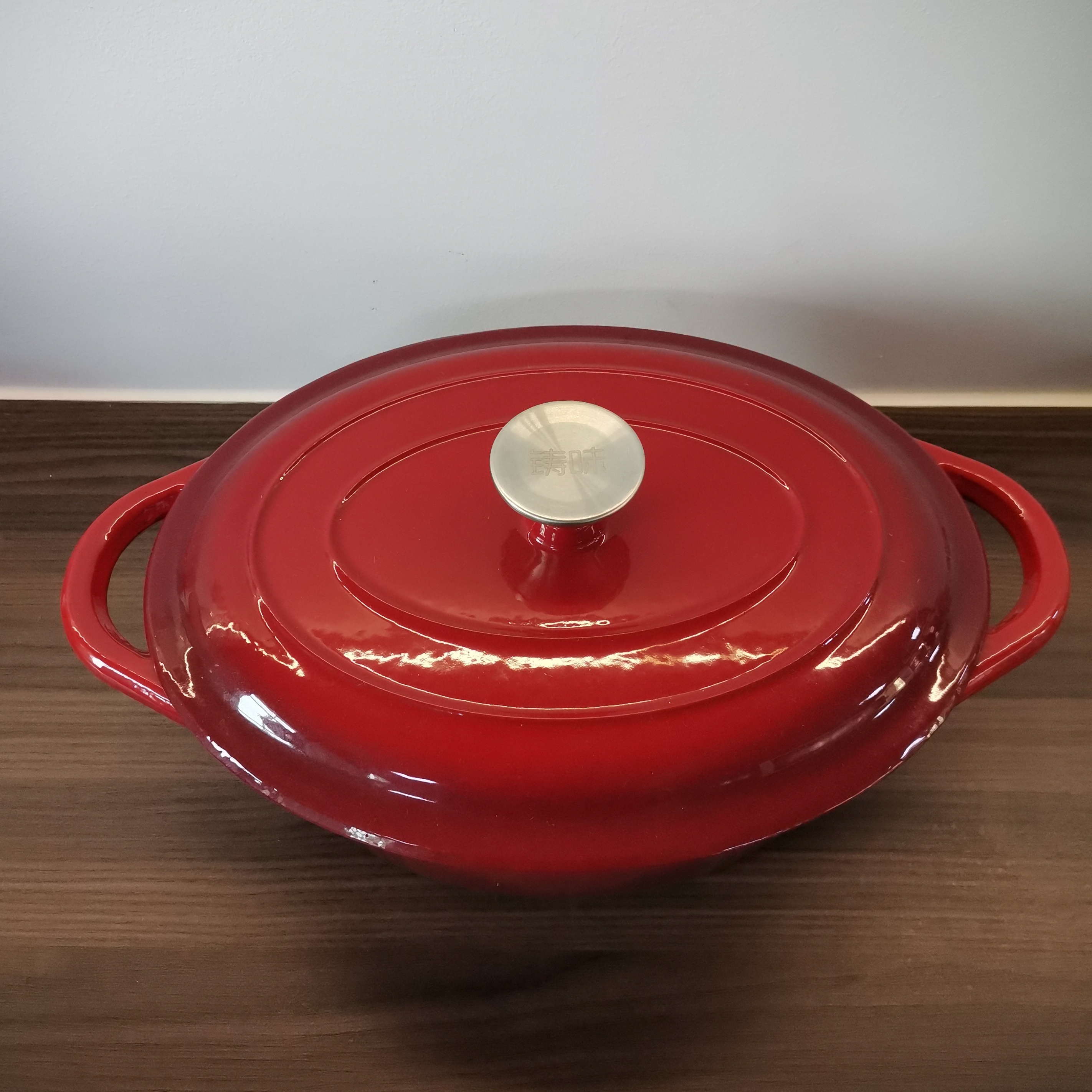 铸味 | 外贸尾单4L椭圆珐琅锅海鲜锅铸铁多用途家用铁锅双耳
