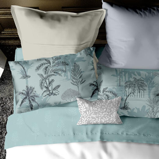 梦洁家纺  纯棉印花四件套 床上用品- 槿木 商品图1