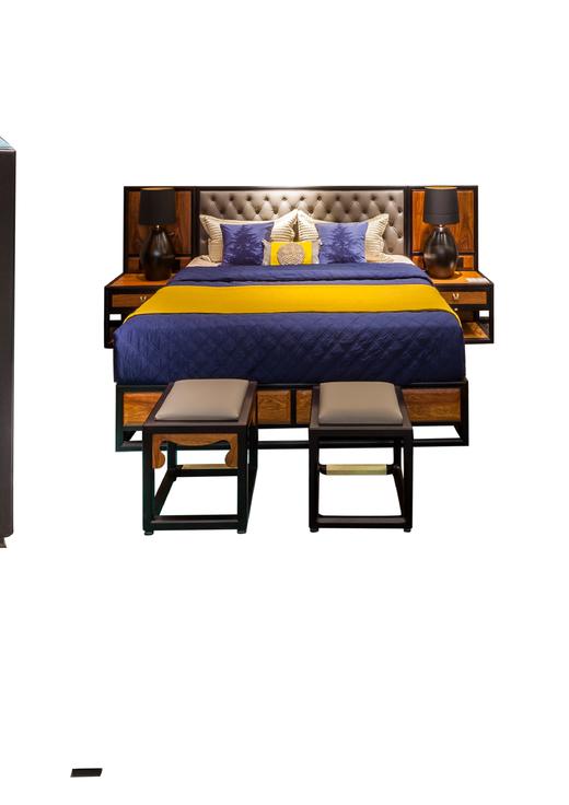 苏梨满庭芳系列大床  卧室双人床 中式双人床 商品图0