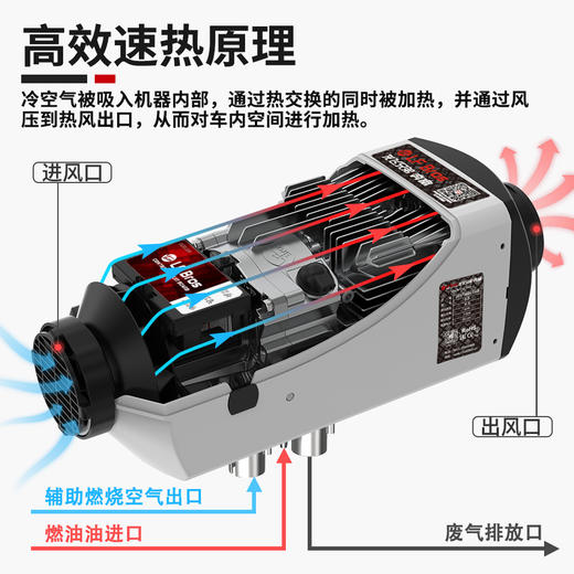 龙飞兄弟 柴暖驻车加热器 5KW 24V 商品图4