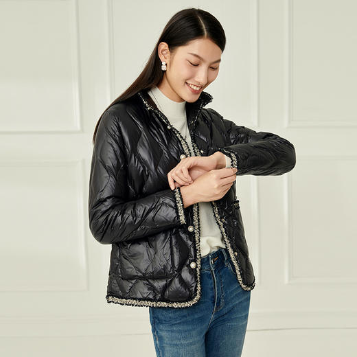 EITIE爱特爱冬季新款白鸭绒气质修身羽绒服外套6811504 商品图1