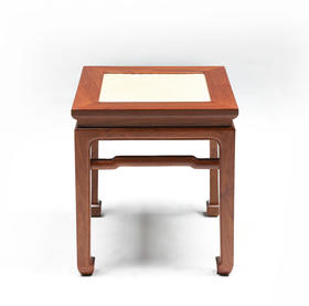 红桥红  家具严选  缅甸花梨（大果紫檀）【藤面 40马蹄腿带束腰 方凳】