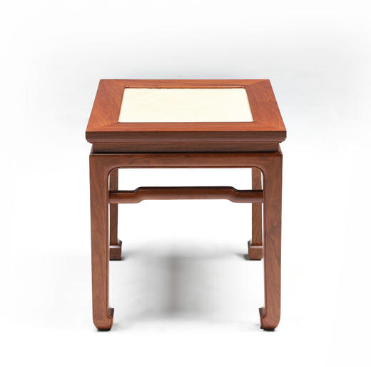 红桥红  家具严选  缅甸花梨（大果紫檀）【藤面 40马蹄腿带束腰 方凳】 商品图0