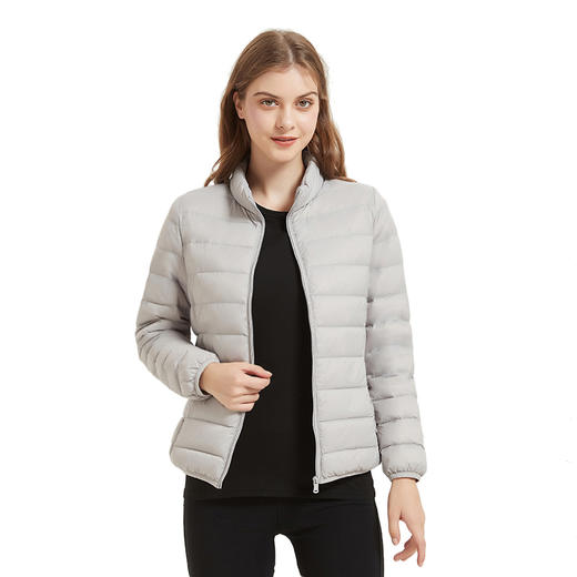 2023新款轻薄冬季外套服秋冬女短款时尚宽松立领外套19 商品图3