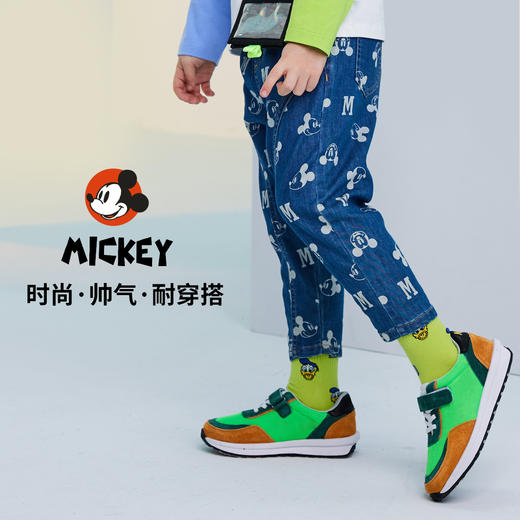 【商场同款】
迪士尼童装春秋新品男童满印复古牛仔裤时尚潮酷长裤 商品图2