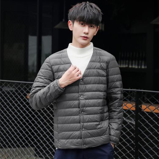 「6款配色！圆领V领自由切换」2022秋冬新款 柔菇菇轻薄羽绒服男内胆V领圆领90绒外套上衣 商品图1