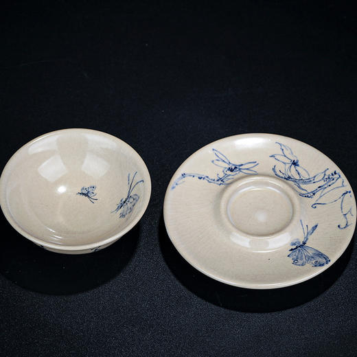 李俊紫陶釉下青花杯 商品图2