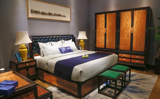 苏梨家具 满庭芳系列 中式家具大床 卧室床 商品图0