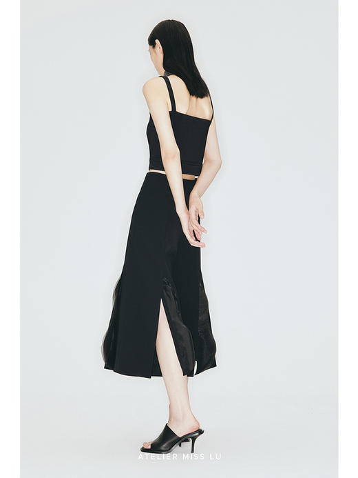 【山峦】水流领弹力修身针织吊带上衣/230012 商品图3