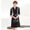 拼接西装连衣裙女长袖秋季新款气质OL通勤职业装裙子 商品缩略图3