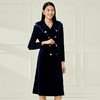 EITIE爱特爱冬季新款经典翻领时尚双排扣收腰中长风衣外套6804502 商品缩略图3