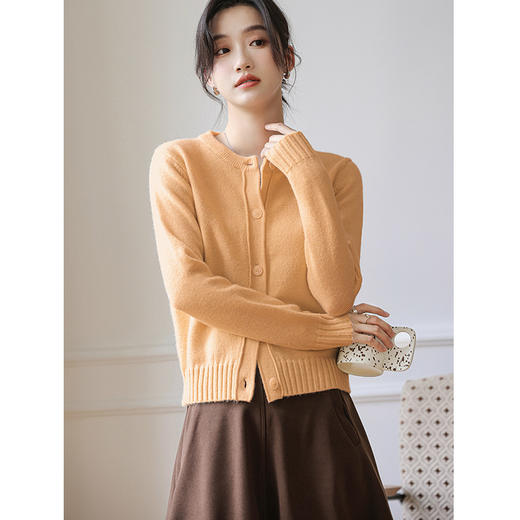 针织衫开衫上衣，薄款纯色针织毛衣外套SR-K16430 商品图2