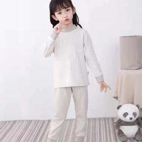 素道有机彩棉 中童秋衣套装 【京东快递送货上门】