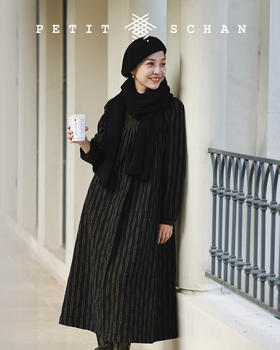 PETIT SCHAN小闪 CLO#135 metasequoia 水杉 秋冬款羊毛圆领A型设计款连衣裙