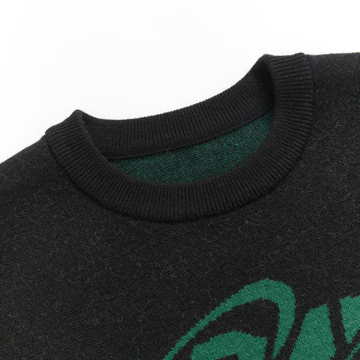 西遇针织衫男2023年秋冬季新款麻将发财长袖内搭毛衣圆领宽松上衣12122454 商品图5