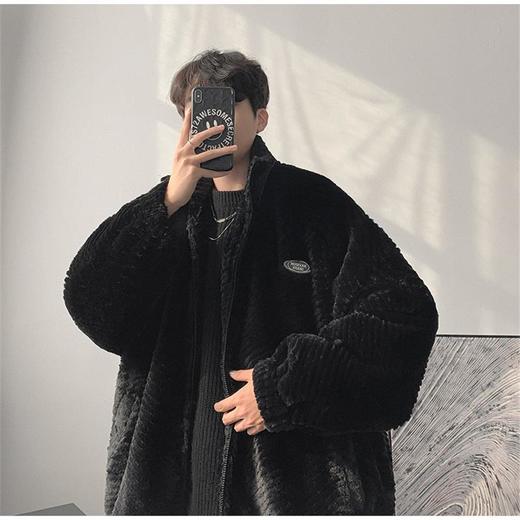 潮流冬季加绒加厚棉衣棉服外套宽松保暖立领棉袄my59 商品图1