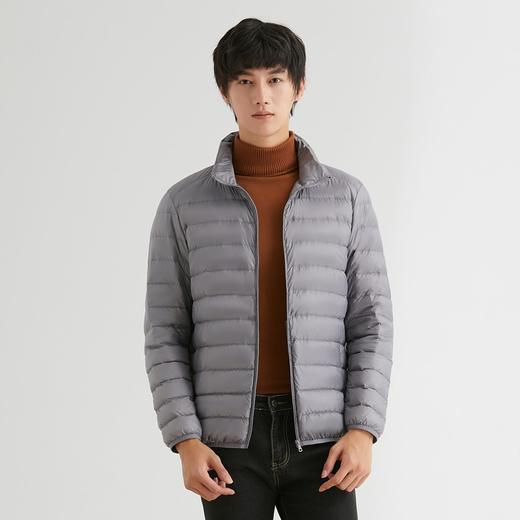 「4款配色！2022秋冬新款」柔菇菇轻薄羽绒服 男立领纯色简约90绒外套上衣 商品图2