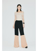 【阿尔卑斯】撞色拼接设计高腰喇叭裤/230006 商品缩略图0
