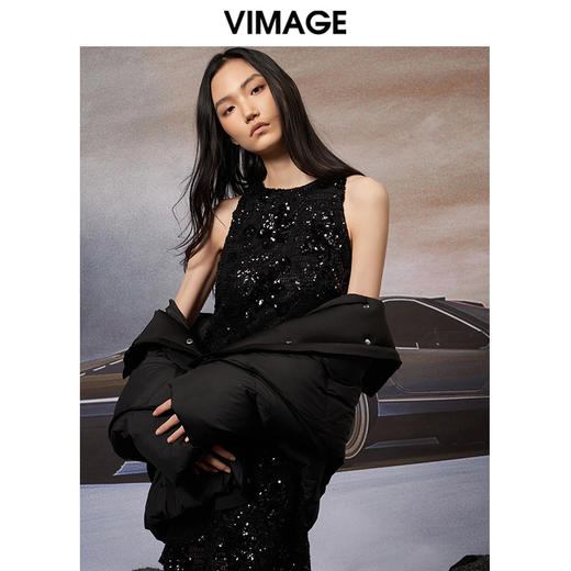  VIMAGE纬漫纪冬季新款时尚保暖羽绒服外套V1811407 商品图0