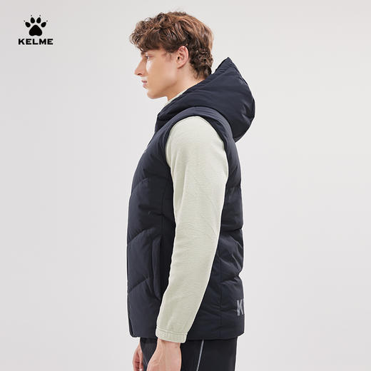 卡尔美羽绒马甲男冬季新款羽绒服连帽马夹运动坎肩外套MJ60471006 商品图1