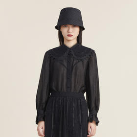 【高端系列】谜底2022秋款复古时尚宽松衬衫长袖衬衣女223GC1148