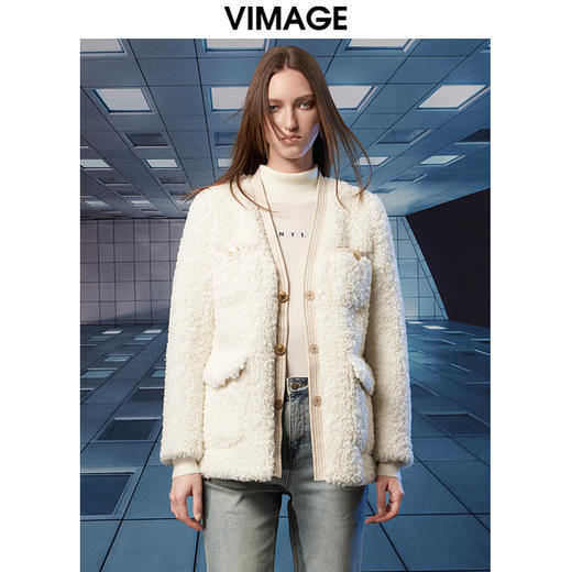 VIMAGE纬漫纪冬季新款保暖洋气显瘦外套女V1814437 商品图0