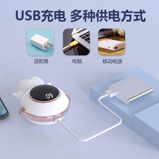 【能数显的暖手宝！让你温暖整个寒冬】太空人暖手宝，USB充电迷你超便携，防爆暖宝宝，比暖水袋更好用！迷你宇航员卡通挂件 商品图5