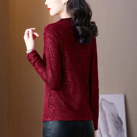 时尚洋气加绒加厚打底衫保暖内搭上衣KQL-781 商品图3