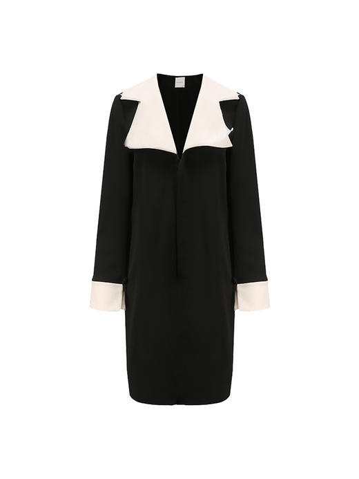 【公主殿下】异形翻领多层薄纱拼接H廓形连衣裙/23000017 商品图4