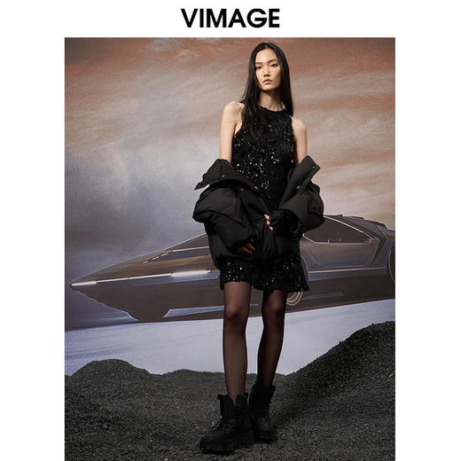  VIMAGE纬漫纪冬季新款时尚保暖羽绒服外套V1811407 商品图1