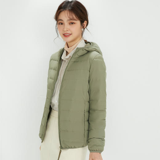 「7款配色！2022秋冬新款」柔菇菇羽绒服 韩版无缝连帽短款90白鸭绒外套上衣 商品图2