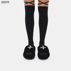 预售|SMFK黑气球皮毛一体拖鞋S0003BF.潮快闪[福利品]